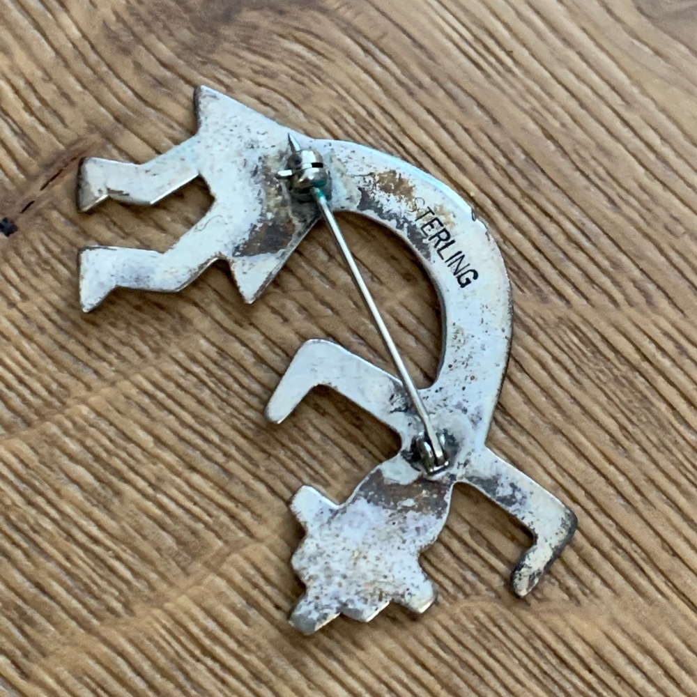 Native American Kachina Sterling Silver Pin Brooch - Picture 9 of 10